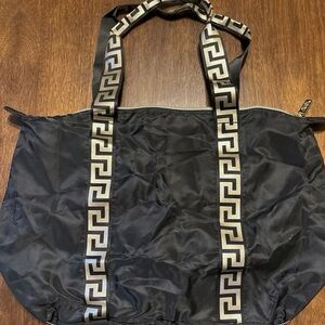 Versace Perfume Tote Bag, Foldable , Black And Gold In Color